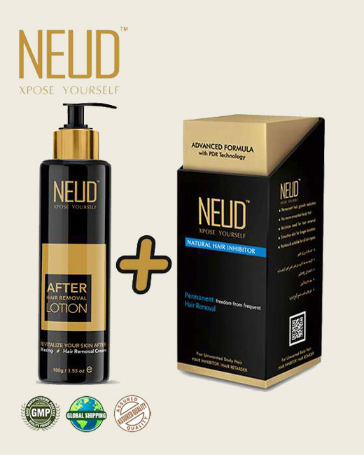 NEUD Natural Hair Inhibitor for Permanent Reduction of Unwanted Hair in Men  and Women - 1 Pack (